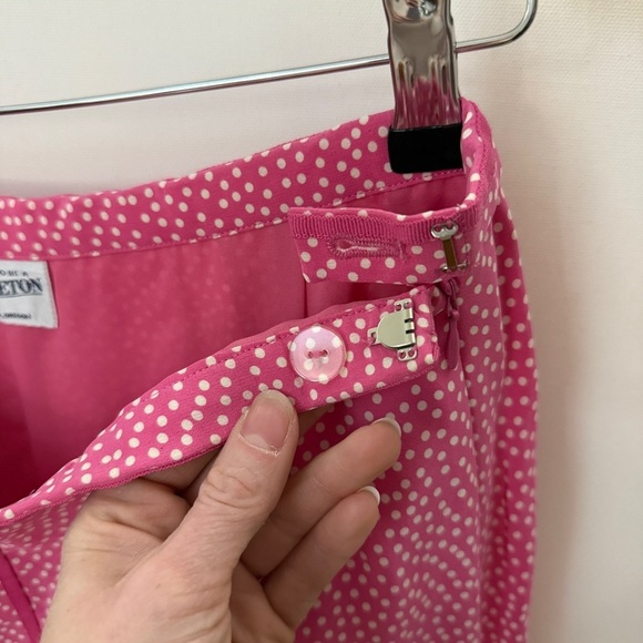 Pendleton Silk Pleated Polka Dot A Line Knee Length Skirt US14 - Picture 13 of 14